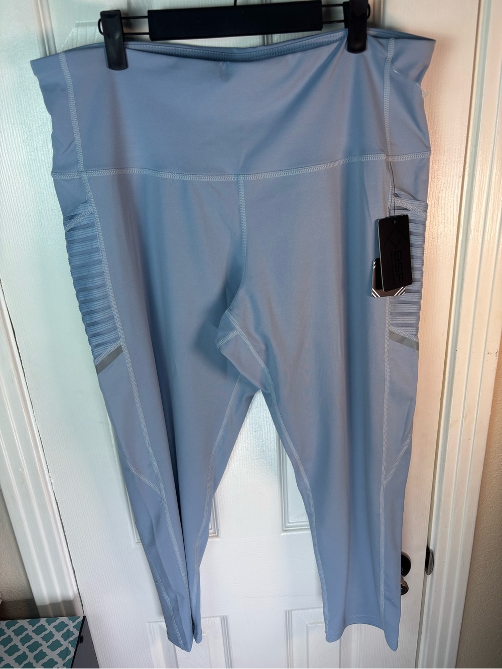 Light Blue High-Waist Performance Leggings NWT 3X
